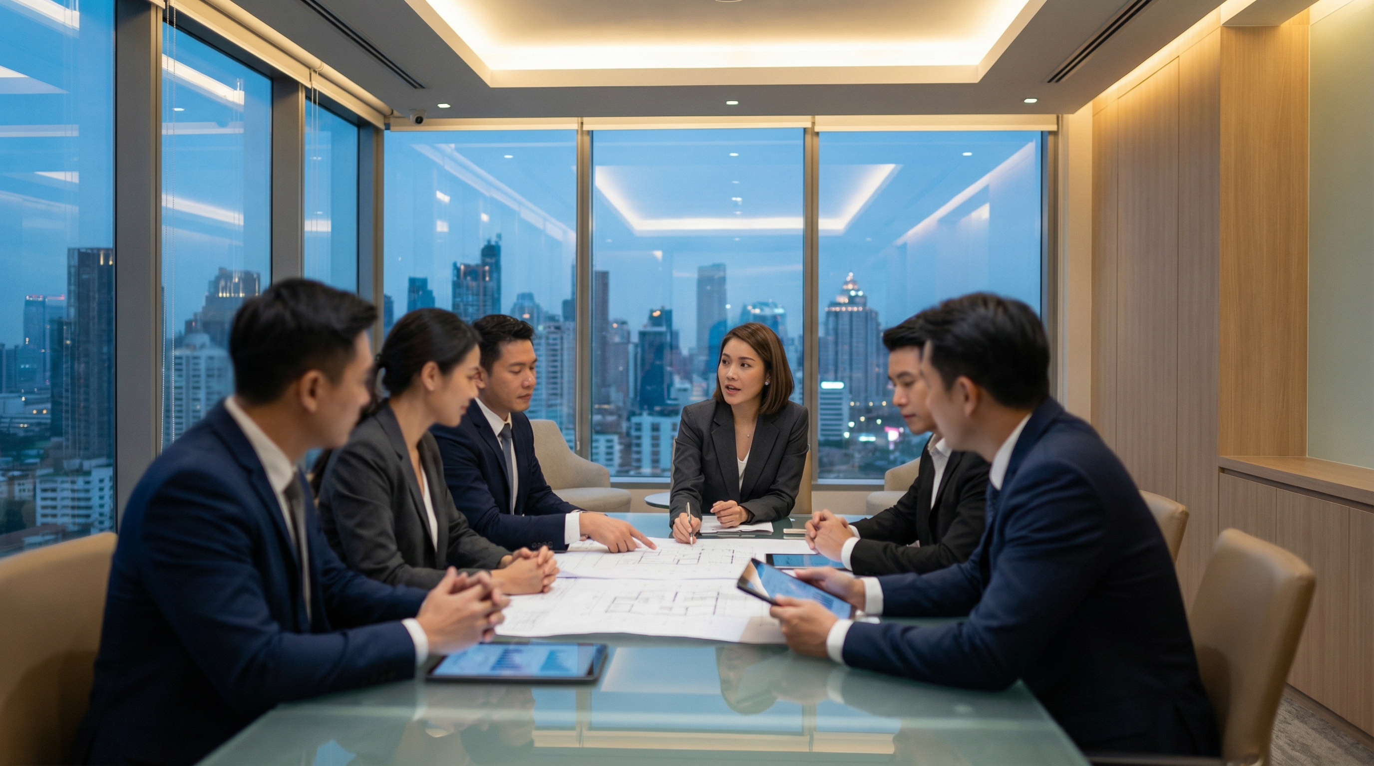 商务会议讨论亚洲市场 - 东升国际